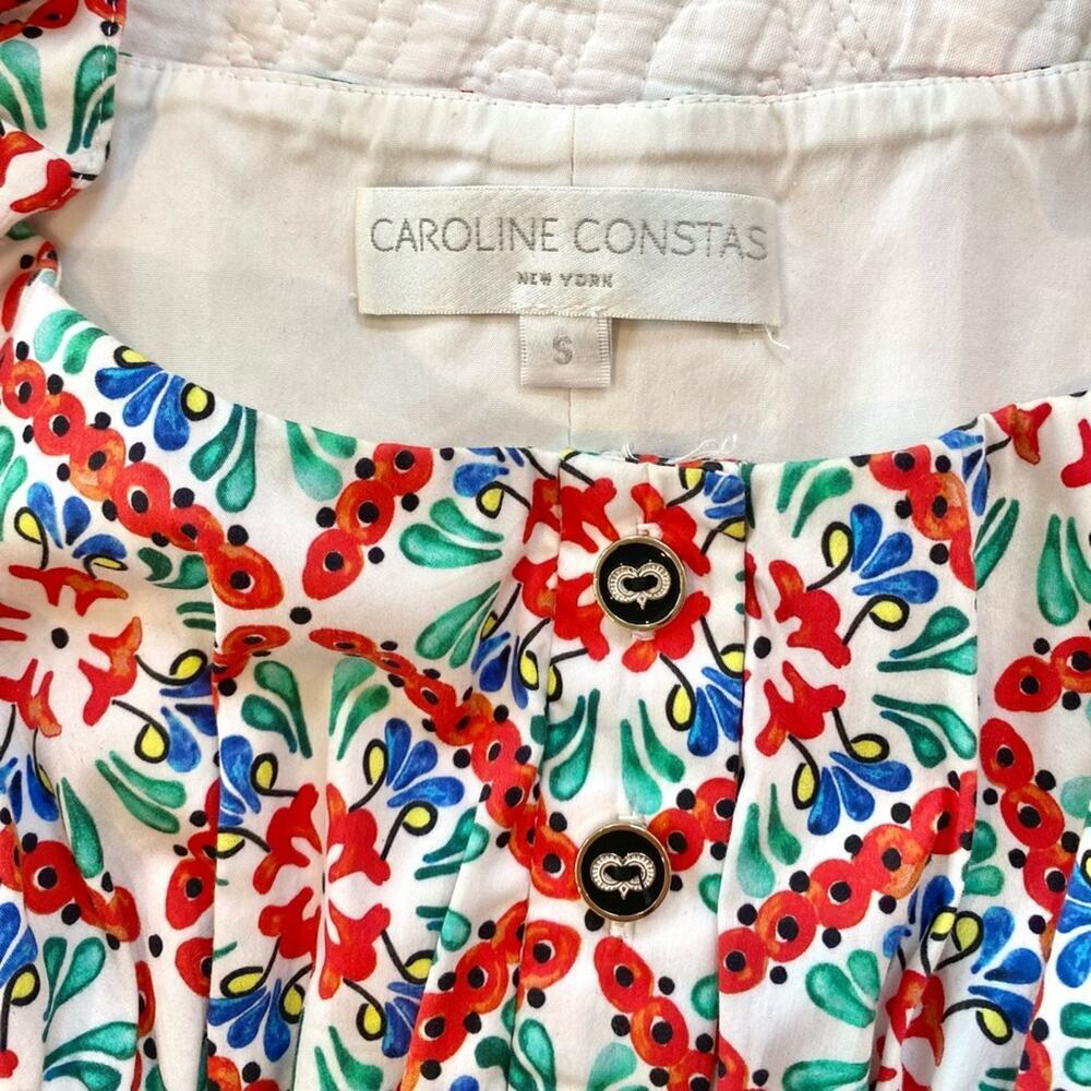 Caroline Constas Maria Square Neck Tiered Ruffle Off Shoulder Mini Dress Resort - Picture 14 of 16